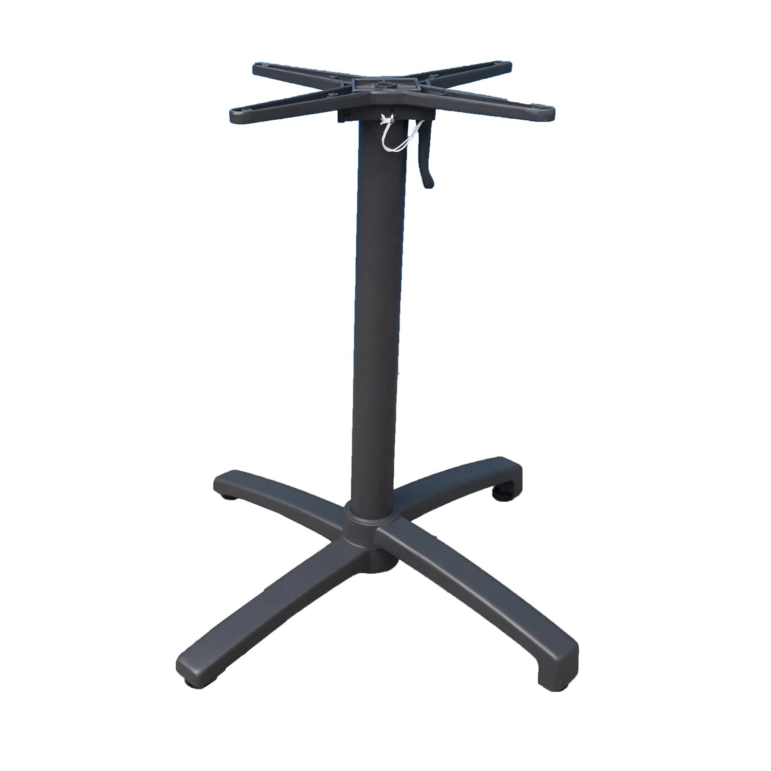 DELUKE Tischgestell WILMA Mit Klappfunktion Aluminium Anthrazit 70x68x68cm Tischuntergestell Tischbeine