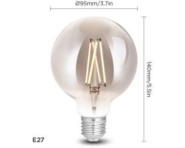 WiZ Smart LED-Leuchtmittel Wifi Filament Smoky G95 E27 7 W kaufen bei OBI