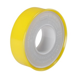 Rothenberger Industrial Teflonband im gelben Spender, 10 m, für dichte Schraubverbindungen.