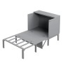 okwish Schrankbett 90x200cm mit Lattenrost Wandbett Schlafzimmer Grau ohne Matratze