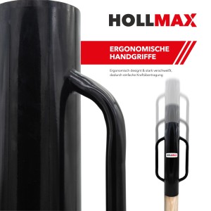 Hollmax Pfahlramme, schwarz, für Zaunpfähle und Pfosten bis 13,3 cm Durchmesser.