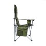 Faltbarer, grüner 24MOVE Campingstuhl mit Tragetasche, belastbar bis 150kg.