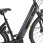 Prophete City E-Bike Geniesser 5.0, 28 Zoll, Schwarz-Silbergrün, mit Mittelmotor und integriertem Akku.