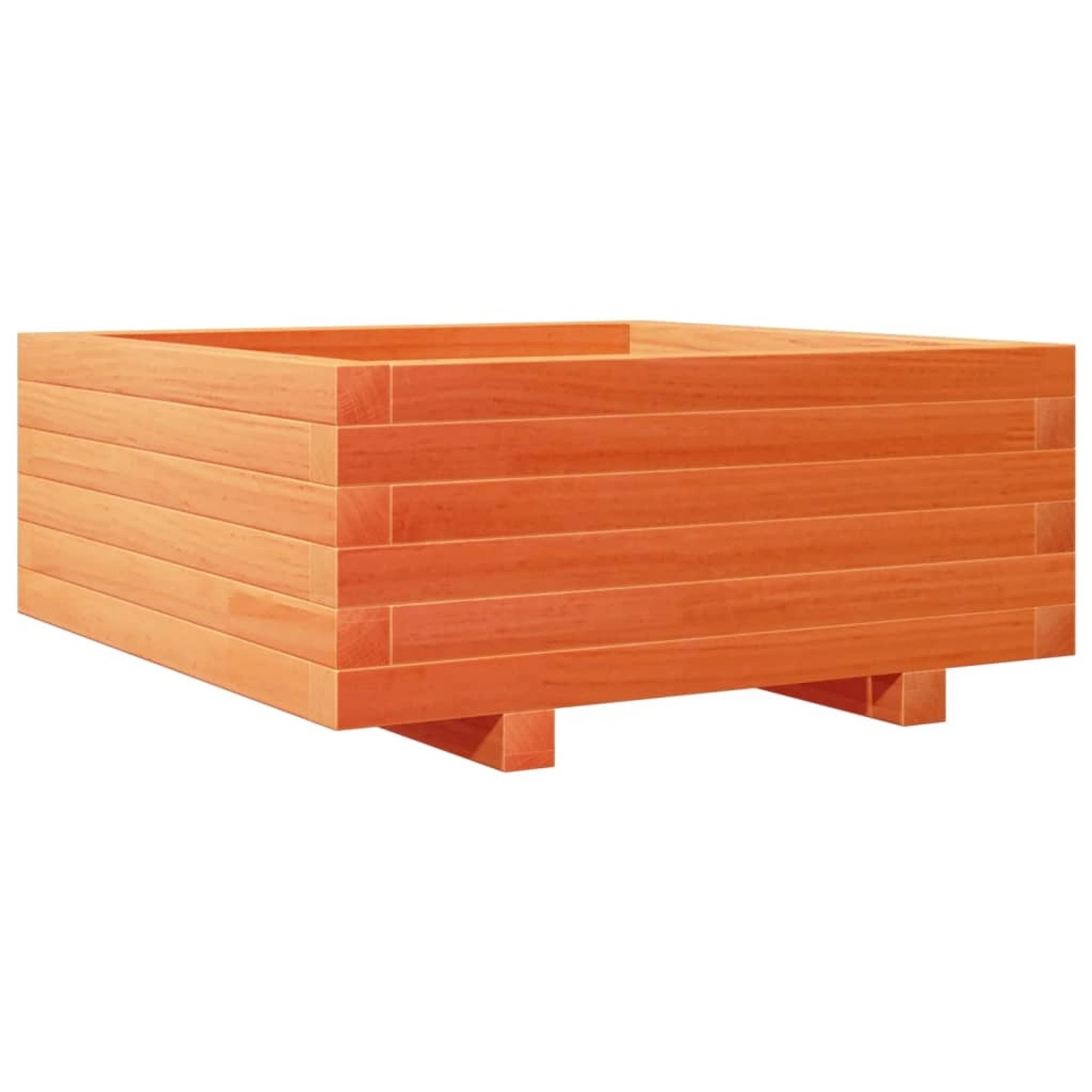 vidaXL Pflanzkübel Wachsbraun 60x60x26,5 cm Massivholz Kiefer 847300 günstig online kaufen