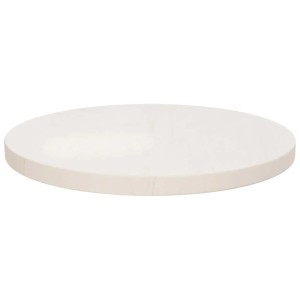 vidaXL Tischplatte Weiß Ø40x2,5 cm Massivholz Kiefer 813652