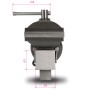 EBERTH Schraubstock, 125mm Backen, drehbar, mit Amboss. Spannwerkzeug für Werkbank und Werkstatt.