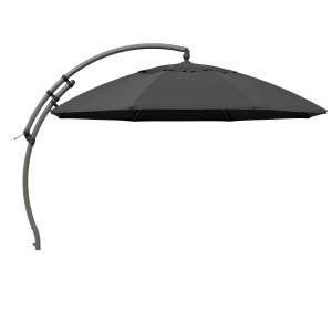 Sun Garden Ampelschirm Easy Sun, Ø 375 cm, anthrazit, 360° drehbar und neigbar.