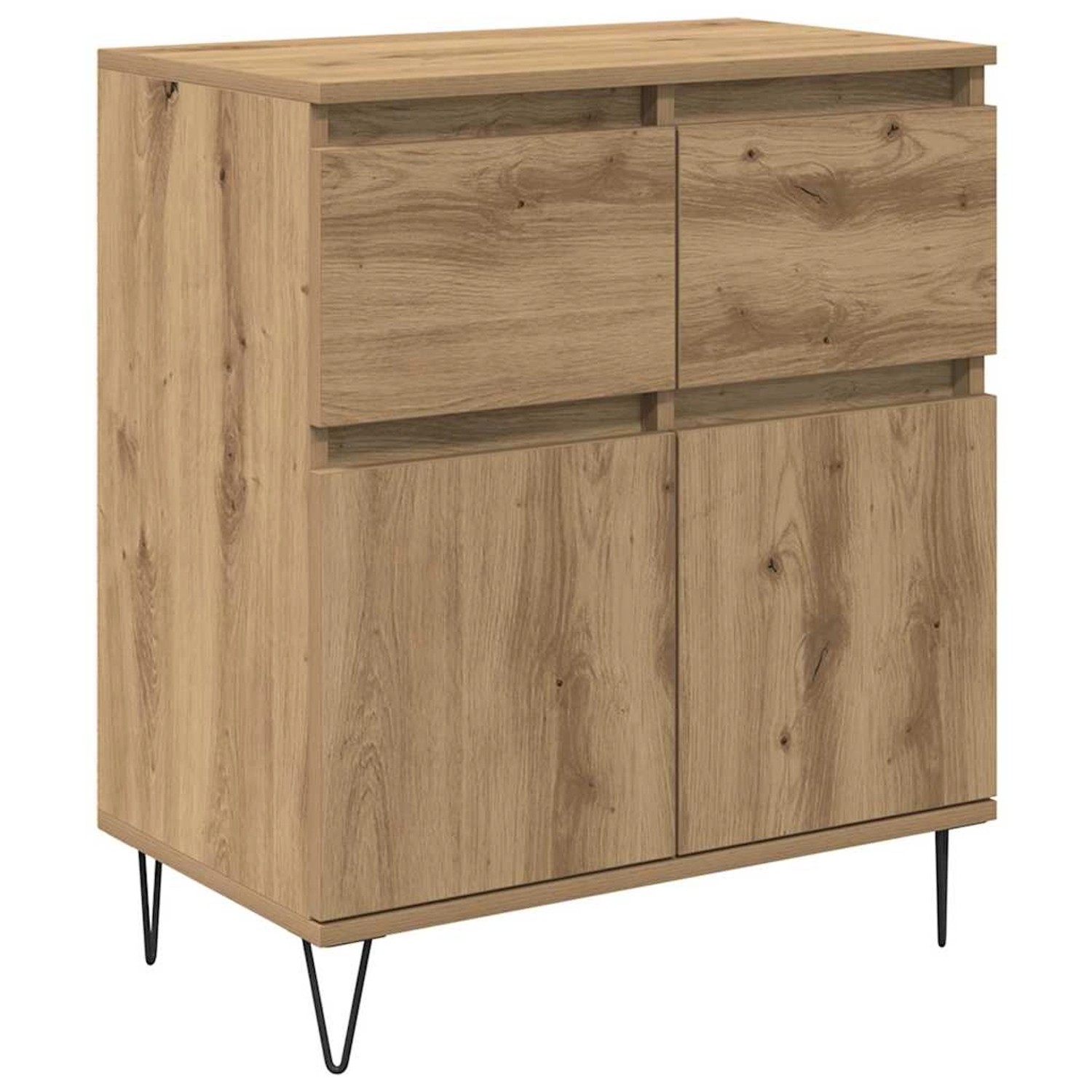 vidaXL Sideboard Artisan-Eiche 60 x 35 x 70 cm Verbundholz und Eisen 881733 günstig online kaufen
