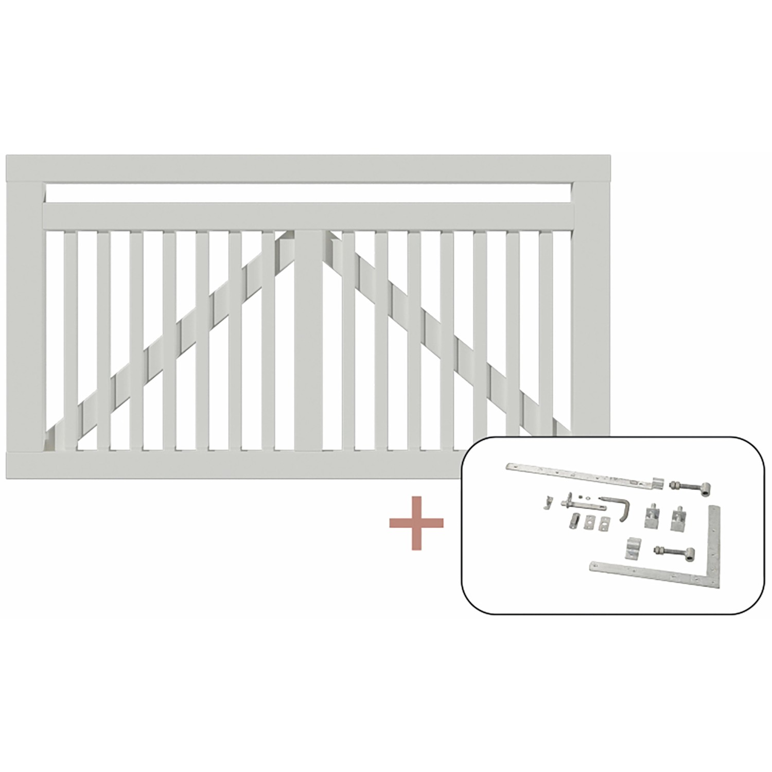 Einzeltor Linea Nadelholz Weiß 150 cm x 80 cm günstig online kaufen
