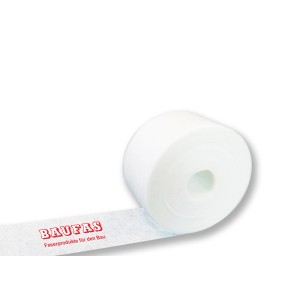 Rolle Fugendeckstreifen, 5 cm breit, für Gipskartonplatten im Trockenbau.