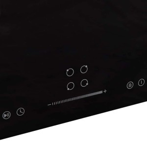 vidaXL Induktionskochfeld, 4 Platten, Touch Control, Glas, 77cm, 7000W