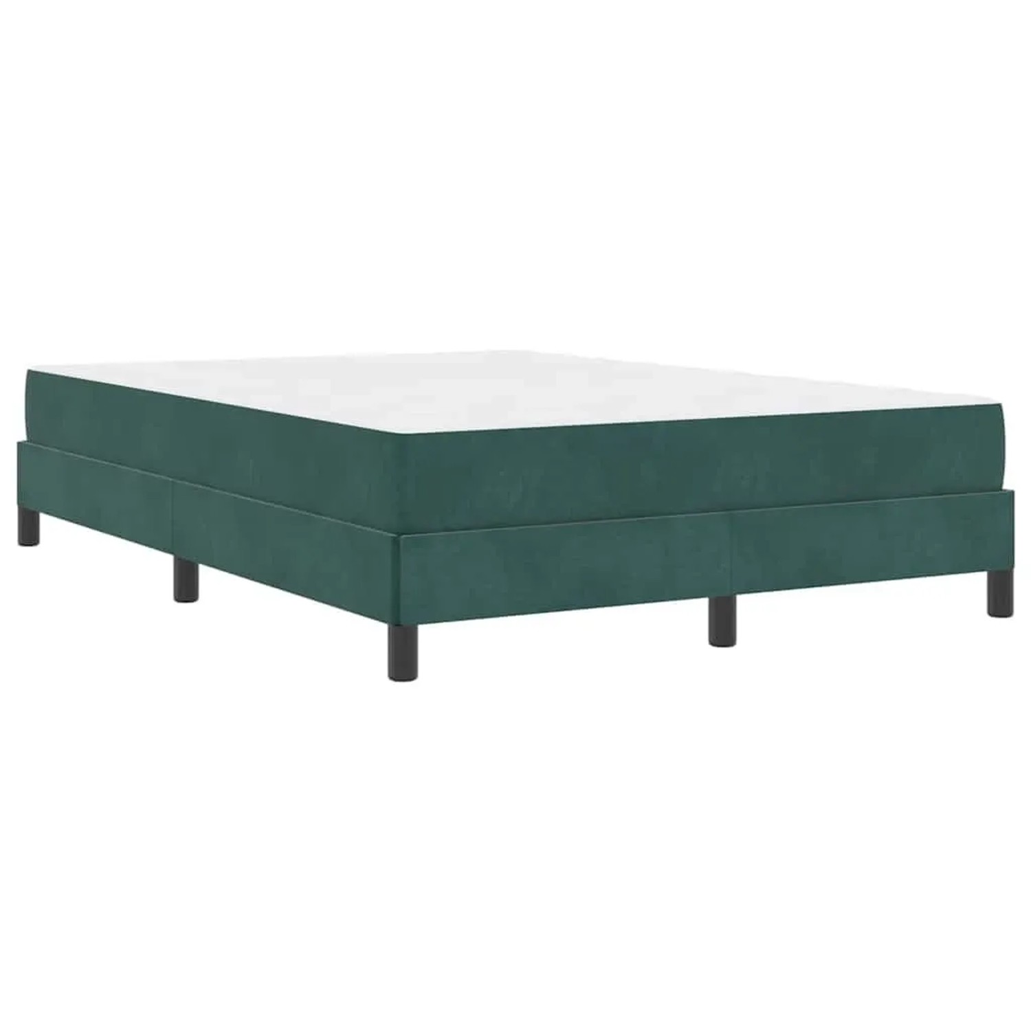 vidaXL Boxspringbett mit Matratze Dunkelgrün 160 x 210 cm Stoff 3398752 günstig online kaufen