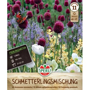 Sperli Blumenzwiebel Frühlingsgarten Schmetterlingsmischung mit Anemonen, Allium, Camassia und Ixia.