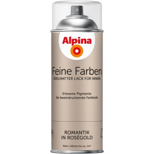 Alpina Feine Farben Sprühlack Romantik in Roségold, 400ml Dose.