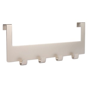 Siro Türgarderobe mit 4 Haken, Metall Nickel matt, Länge 255 mm.