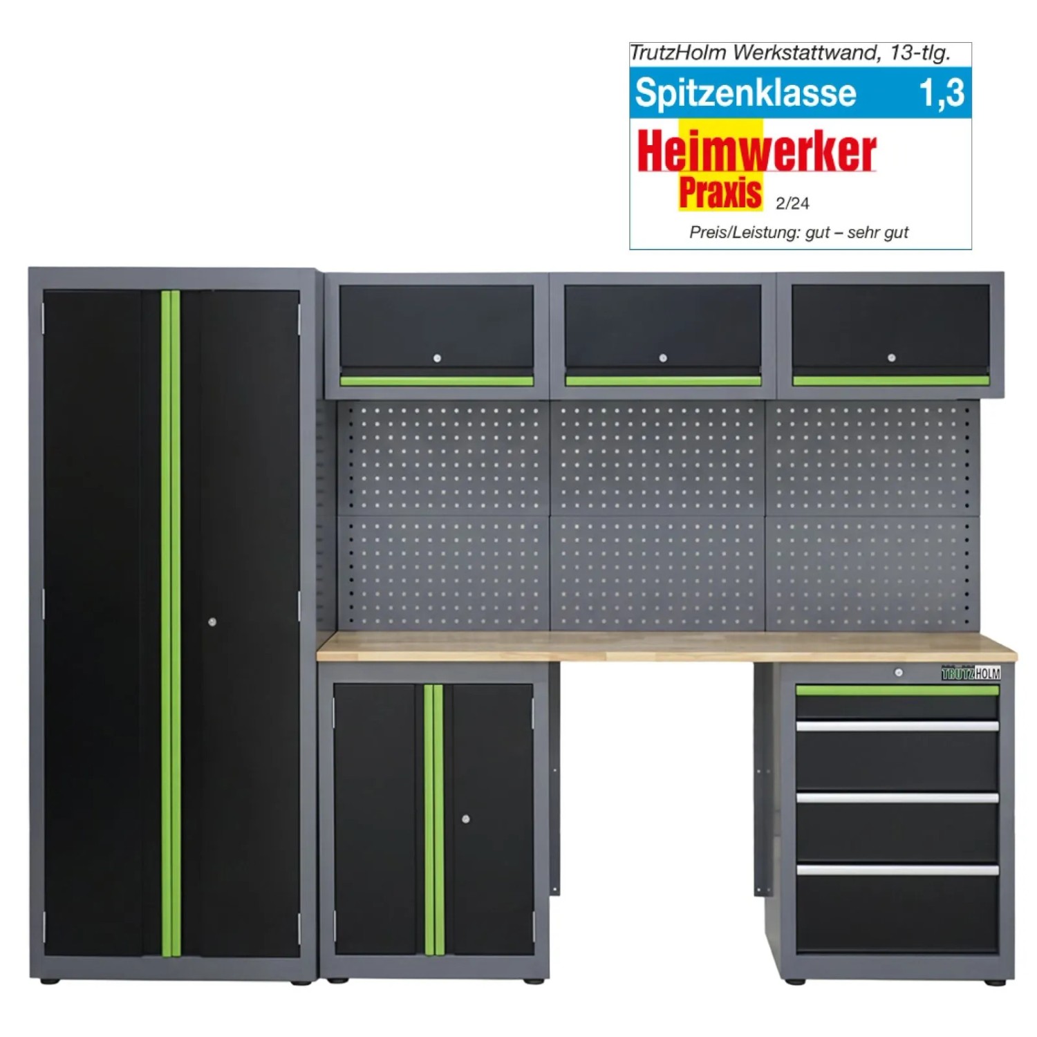 TRUTZHOLM Werkstattwand 13 Teile Modulares Werkstattschranksystem Aus Stahl Mit Lochwand