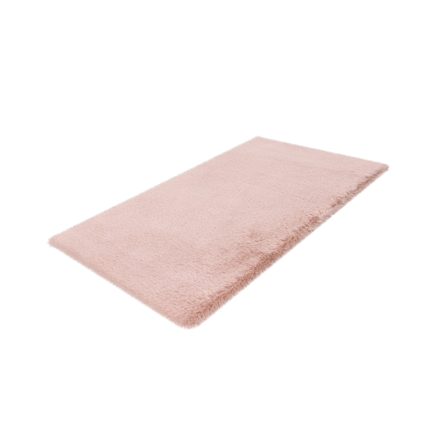 Rosa Badteppich Heaven, 40x60 cm, mit weichem Flor für ein gemütliches Badezimmer.