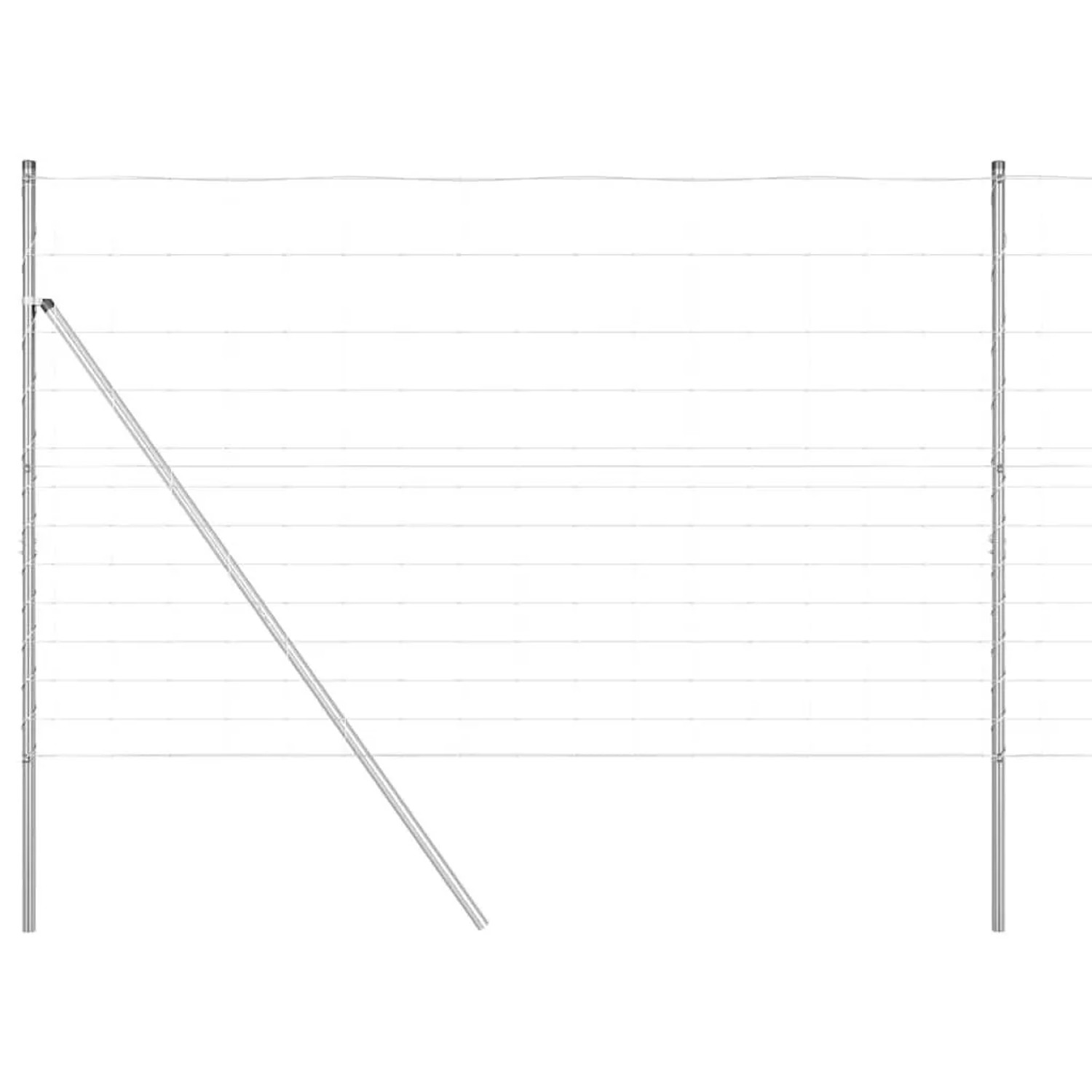 vidaXL Zaunpfosten Galvanisiert 50 x 1,5 m Stahl 3351380 günstig online kaufen