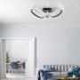 Moderne LED-Deckenleuchte Maria von Just Light, 61x24,5 cm, in Schwarz mit geschwungenem Design.