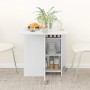 HOMCOM Esstisch, weiß, klappbar mit Stauraum für 2-4 Personen. Ideal für kleine Räume.
