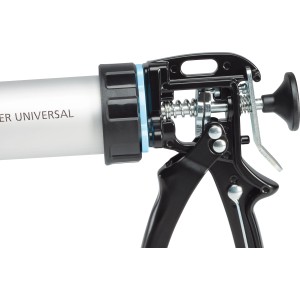 Heytec Profi-Kartuschenpistole Multipower Universal, Detailansicht des Hebelsystems.