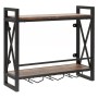 Costway Weinregal Wand 2 Ebenen 3 Weingläser Industrial