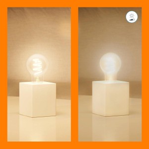 WIZ E27 LED Lampe, Glühlampenform, warmweißes Licht, App-steuerbar.