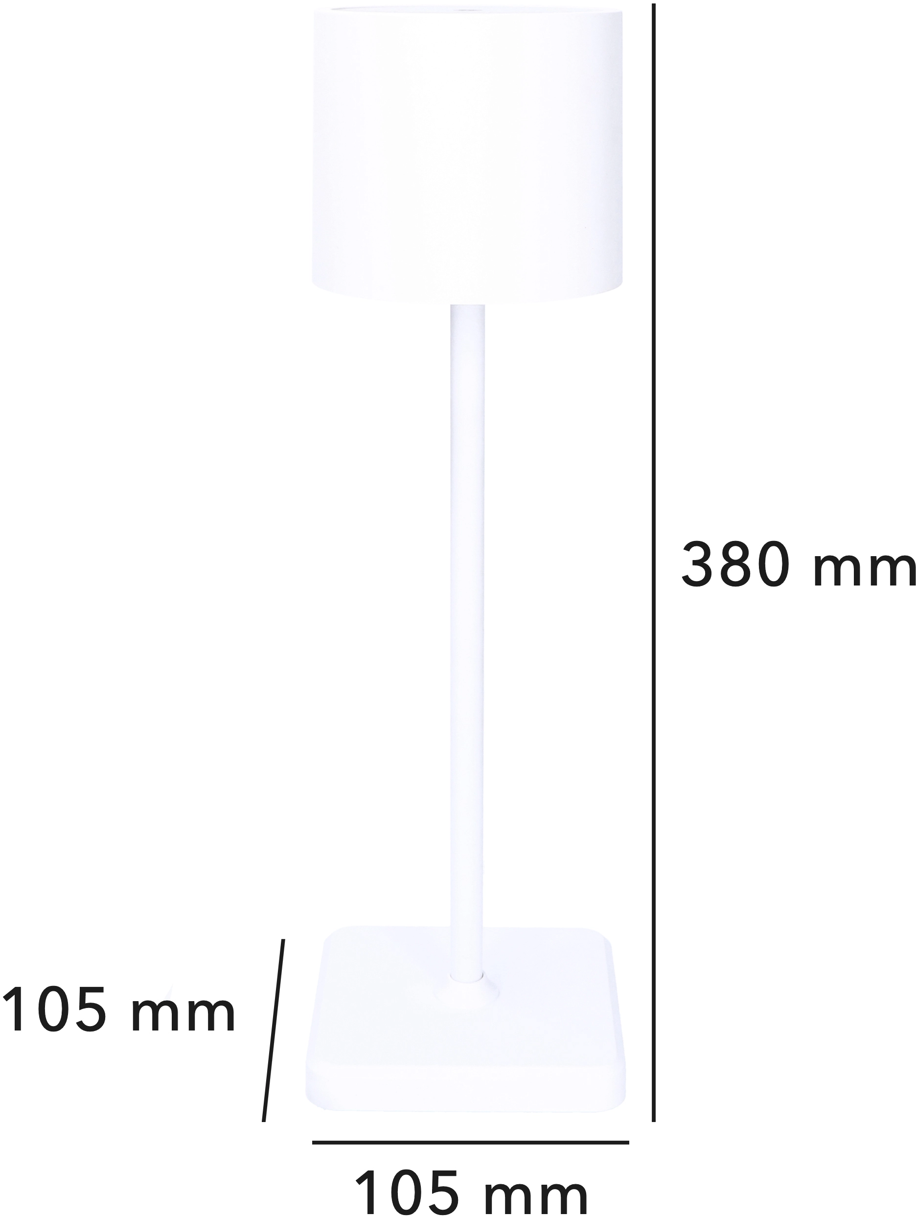 CCT W Tischlampe Wiederaufladbare 1,5 Dimmbar Weiß bei kaufen OBI