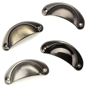 SOTECH Muschelgriff KHEA BA 64 mm Altsilberoptik Antik