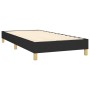 Schwarzes vidaXL Boxspringbett 90x200 cm mit Lattenrost, ohne Matratze.