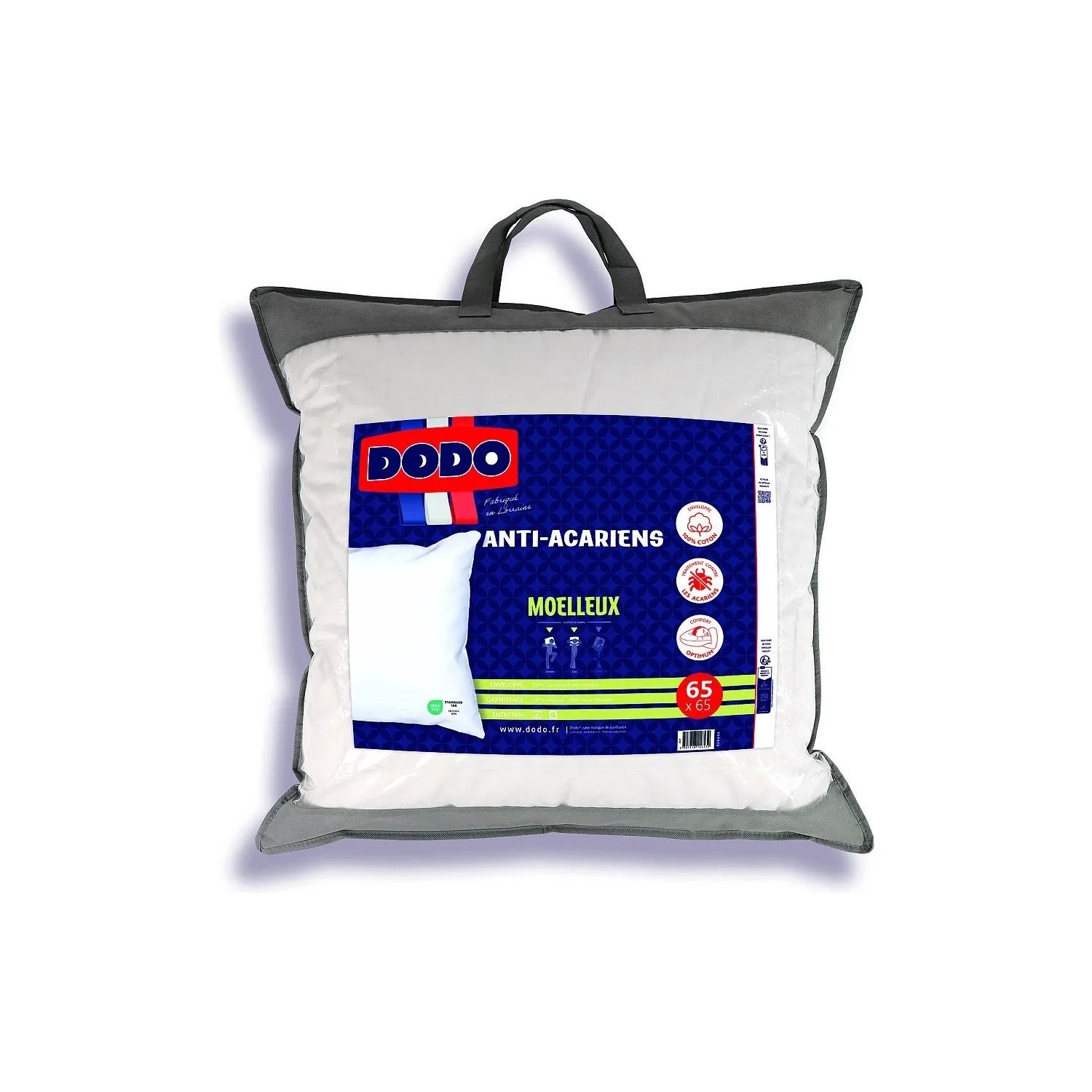 Vente-unique Kopfkissen Actiplus Weiß 65 cm