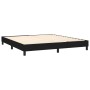 Schwarzes vidaXL Boxspringbett 180x200 cm, Stoffbezug, ohne Matratze.