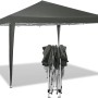 WOLTU Pavillon Pop-Up Wasserdichter Sonnenschutz 3 x 3 m Grau