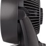 Schwarzer Vornado Bodenventilator 633, Ø 24 cm, Seitenansicht.
