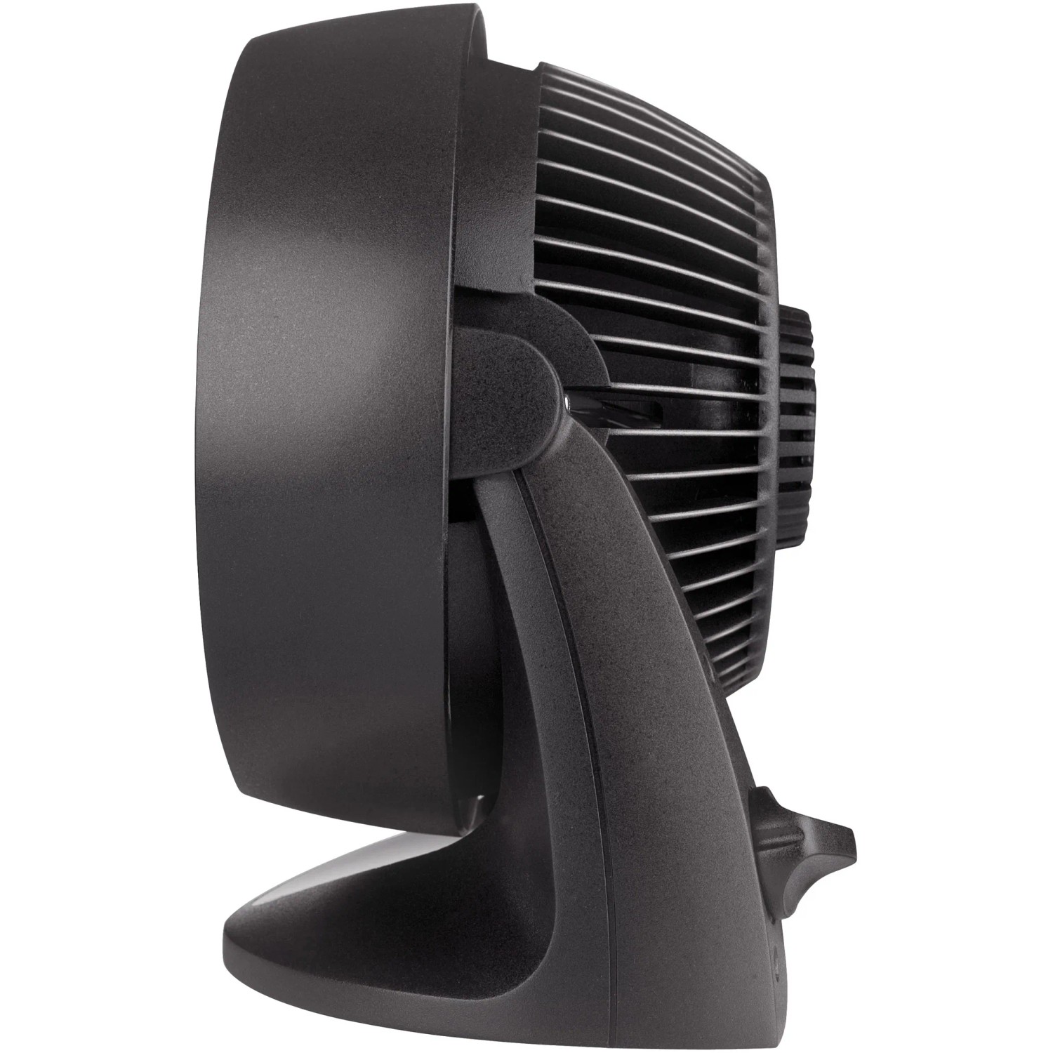 Schwarzer Vornado Bodenventilator 633, Ø 24 cm, Seitenansicht.