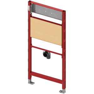 Teceprofil Waschtischmodul 1120 mm für Ausgussbecken, rot, mit Befestigungsplatte.