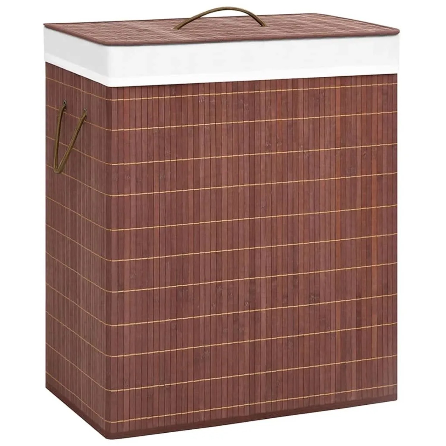 vidaXL Bambus-Wäschekorb mit 2 Fächern Braun 100 L 320748