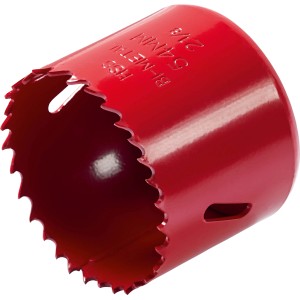 Rote LUX Bi-Metall Lochsäge, Ø 54 mm, für Bohrmaschinen.