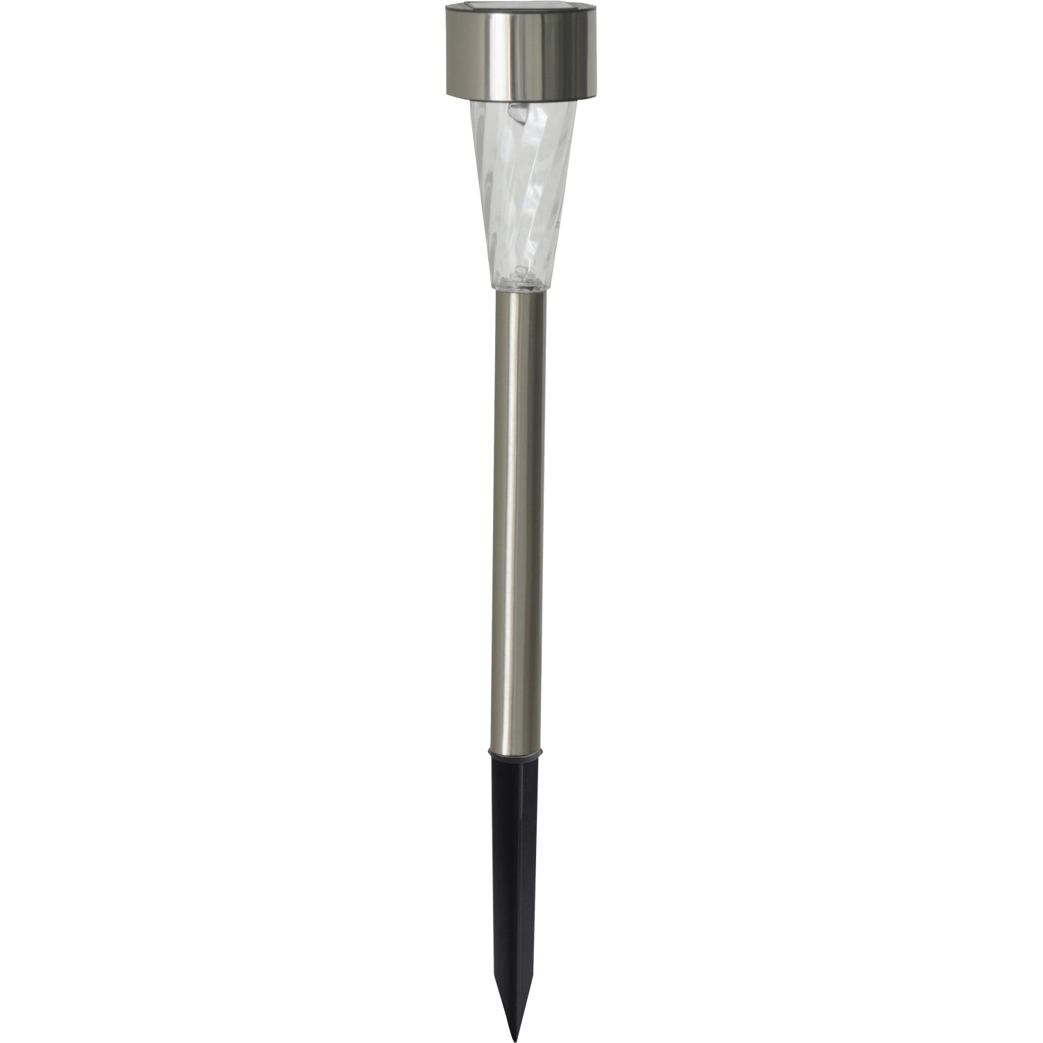 OBI Solarleuchte Gedrehtes Glas Edelstahl 35 cm