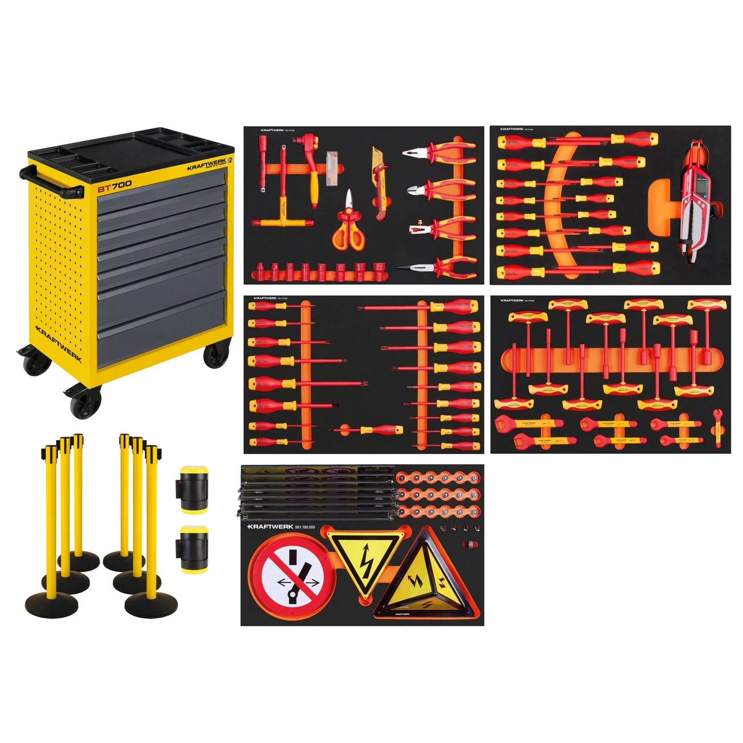 Kraftwerk Werkstattwagen VDE 124-tlg. 100 cm x 79,9 cm x 47,4 cm