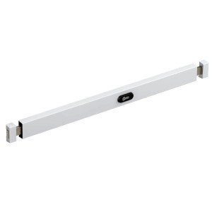 Weißes Basi Panzer-Riegelschloss PR 900 für Türbreiten von 900-1050 mm.