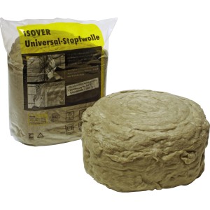 Isover Universal-Stopfwolle 25 l im Sack und als Rolle, Dämmstoff aus Steinwolle.