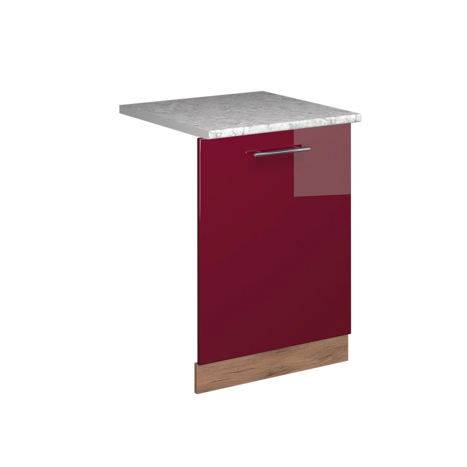 Vicco Geschirrspülblende Fame-Line Bordeaux Hochglanz 60 cm AP Marmor