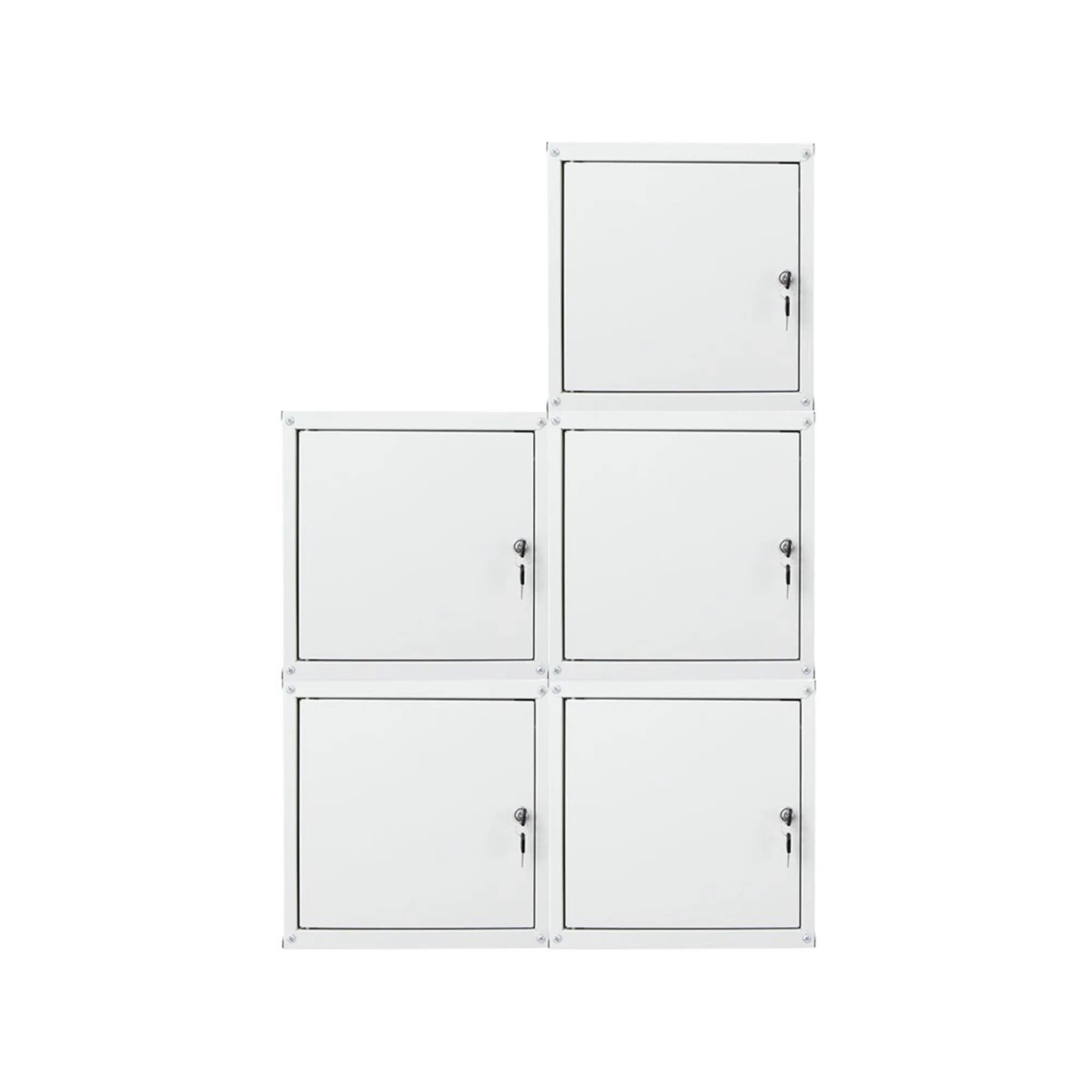 PROREGAL Mega Deal 5x Schließfachwürfel Cubic HxBxT 35 x 35 x 35 cm Grau