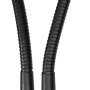 Detailaufnahme der flexiblen Arme der schwarzen QAZQA Carmen Stehlampe, Innenleuchte.