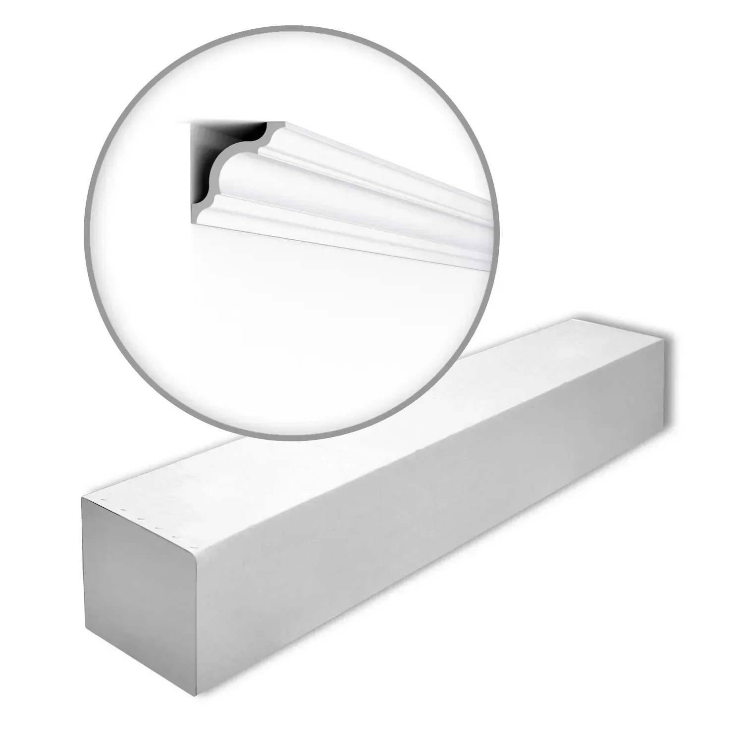 NOEL & MARQUET NMC A-Box NOMASTYL Eckleisten 1 Karton Set mit 30 Stuckleisten 60 m Weiß