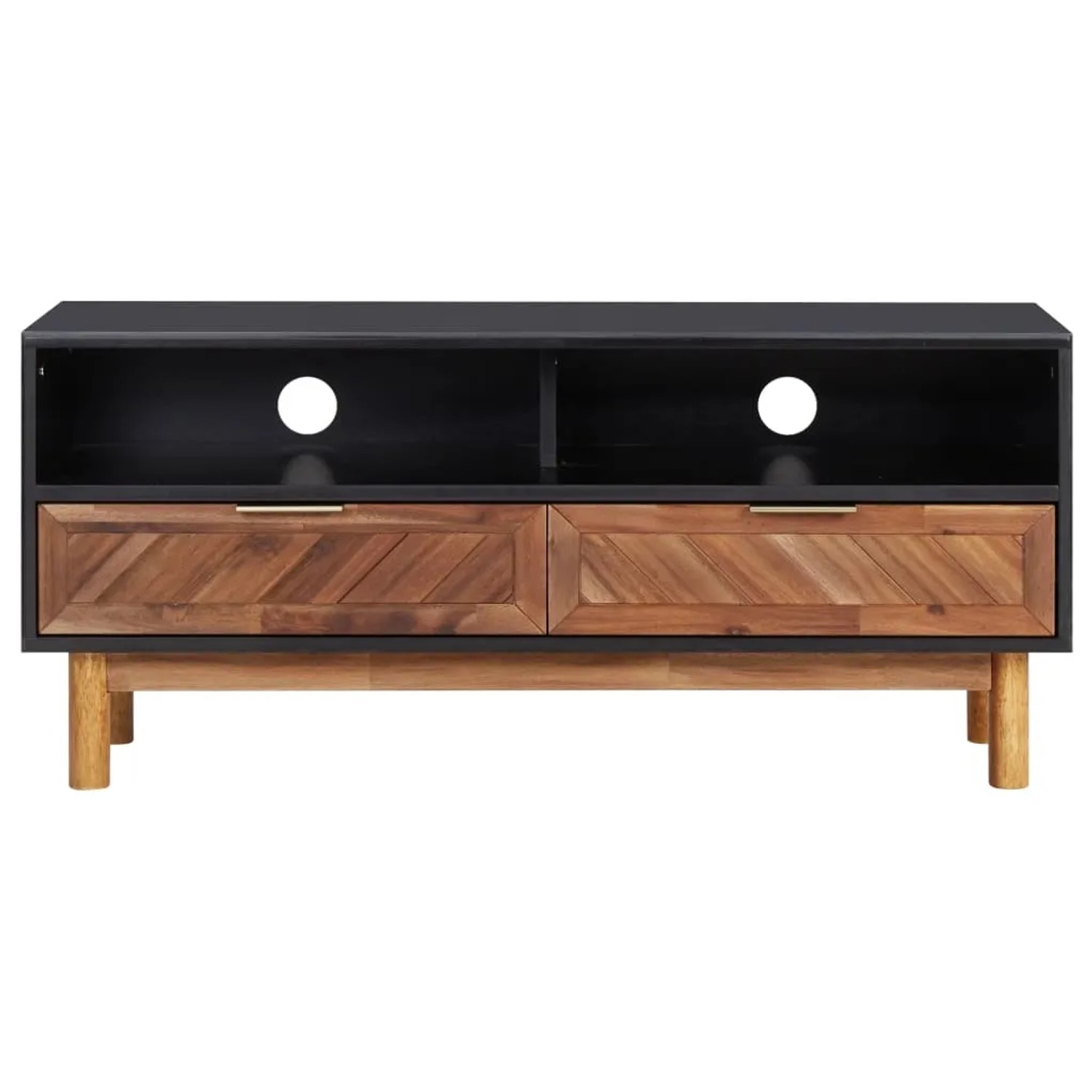 vidaXL TV-Schrank 100x35x45 cm Akazie Massivholz und MDF