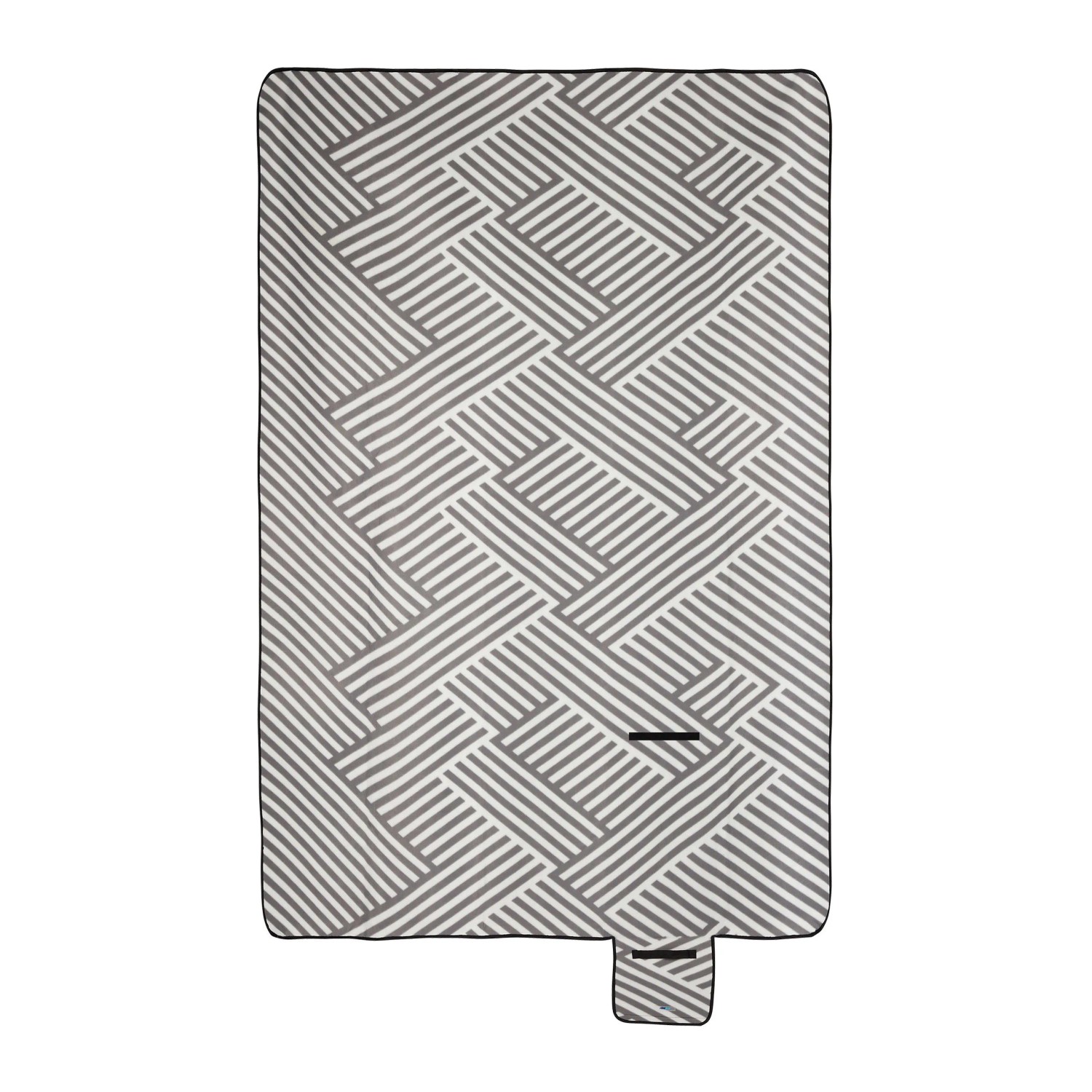 Relaxdays Picknickdecke Polyester Aluminium Grau Weiß Wasserdicht Faltbar 200 cm x 300 cm
