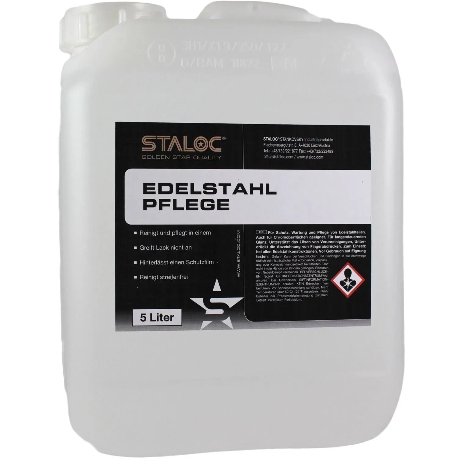 Staloc Edelstahlpflege mit Edelstahlreiniger & Edelstahlschutz 5,