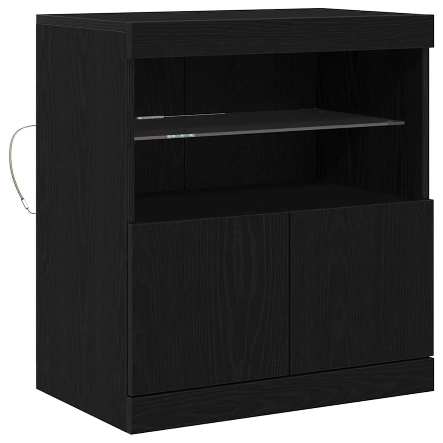 vidaXL Sideboard Schwarz 60 x 37 x 67 cm Holzwerkstoff 863029 günstig online kaufen